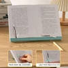 Adjustable Plastic Book Stand for Reading Foldable Desktop Riser for Laptop Textbook - Hands-Free Cookbook Stand with Page Clips 1