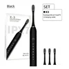 Sonic Electric Toothbrush Set for Adults Six Speed Mode Waterproof Soft Brush Head USB Rechargeable High Frequency Cleaning 5