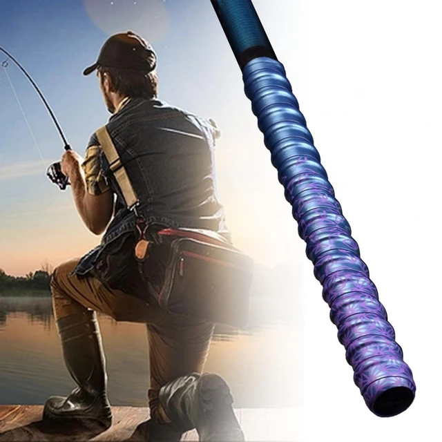 Fishing Pole Wrap Useful Elastic Good-looking Gradient Color Fishing Rod  Grip Badminton Racket Supplies - AliExpress