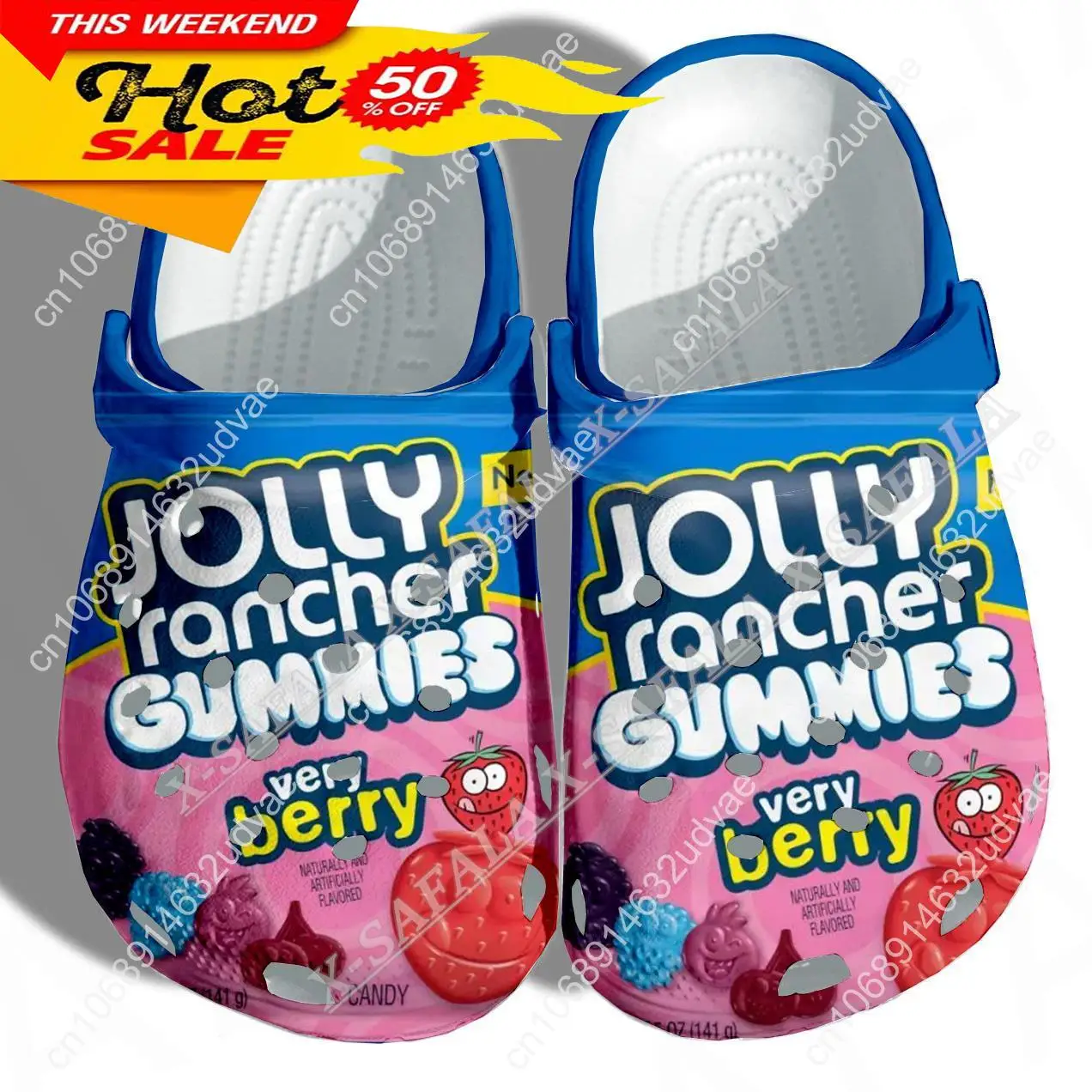 Funny Candy Food Snack 3D Print Men Women Classic Clogs Slippers Shoes EVA Ligtweight Sandals Summer Beach Outdoor-3