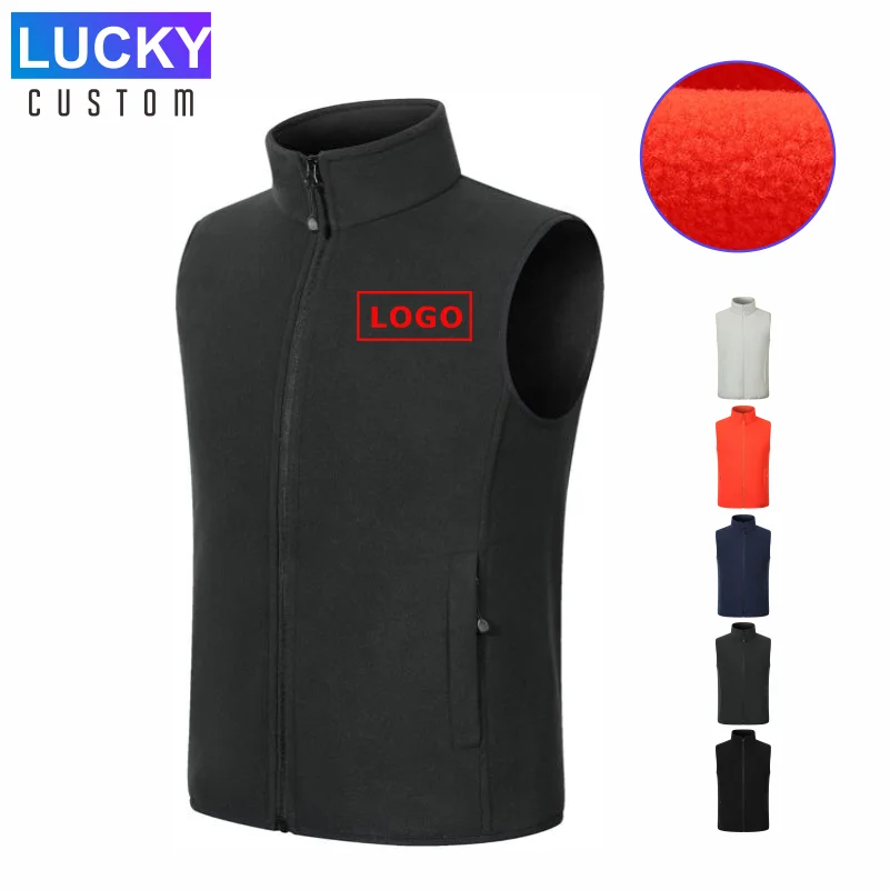 Veste décontractée homme personnalisable logo - Veste sans manches doublée col montant mode hiver