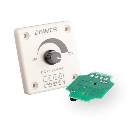 백색 LED 조광기, DC 12V 24V 8A, 밝기 조절 컨트롤러 스위치 램프, 전구 스트립 드라이버, 단일 색상 조명 전원 공급 장치 4