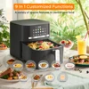 Air Fryer, ZUSBYI 6.5QT Air Fryer Oven With Smart Coloful Screen, 12 in 1 Customizable Functions, 1-Touch Digital Display 3