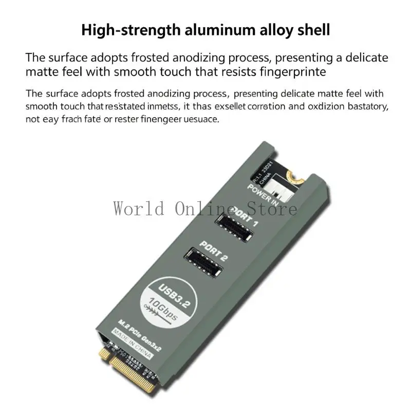 USB 3 2 M.2 NVMe-이중 유형 E 10G 포트 어댑터 카드 빠른 데이터 전송 87HC