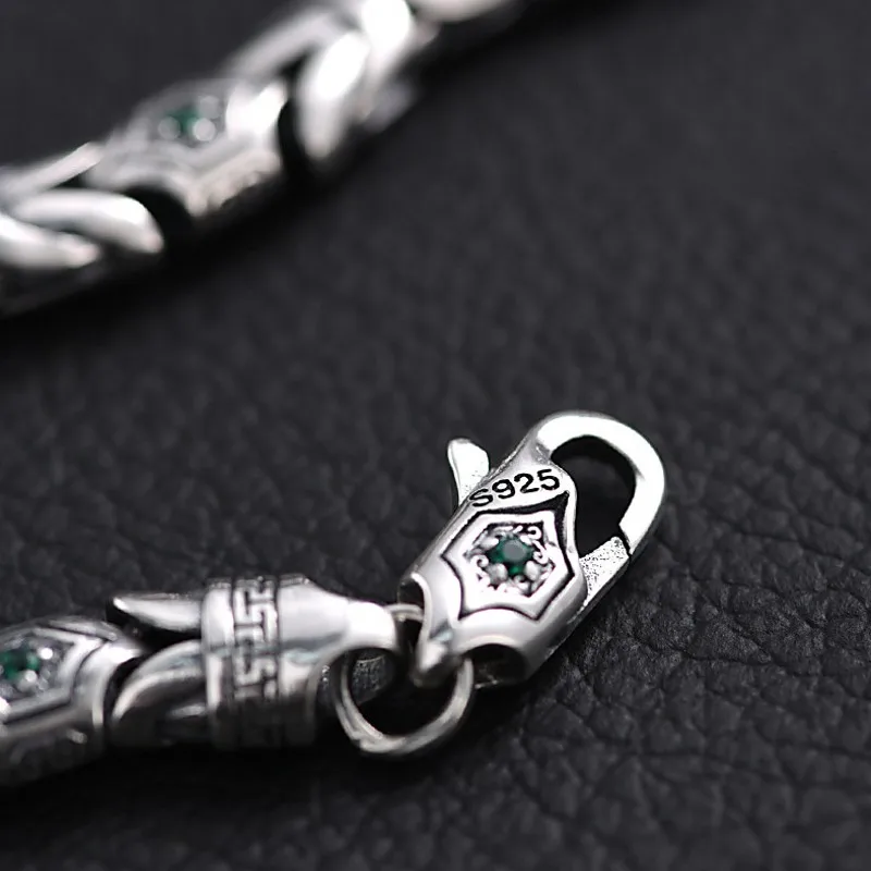S925 Sterling Silver Bracelet, Peaceful pattern printing, Exquisite craftsmanship, Unique design, Personalized jewelry gifts 6