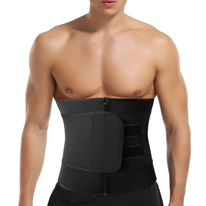 Vensslim Sauna Workout Waist Trainer Trimmer Men Weight Loss Neoprene Body Shaper Sweat Belly Belt with Adjustable Straps Corset