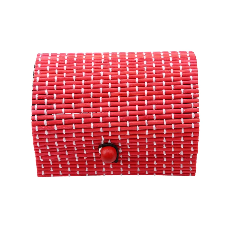 Bamboo Wooden Jewery Storage Box Ring Necklace Earrings Storage Boxes Jewelry Case Organizer 3