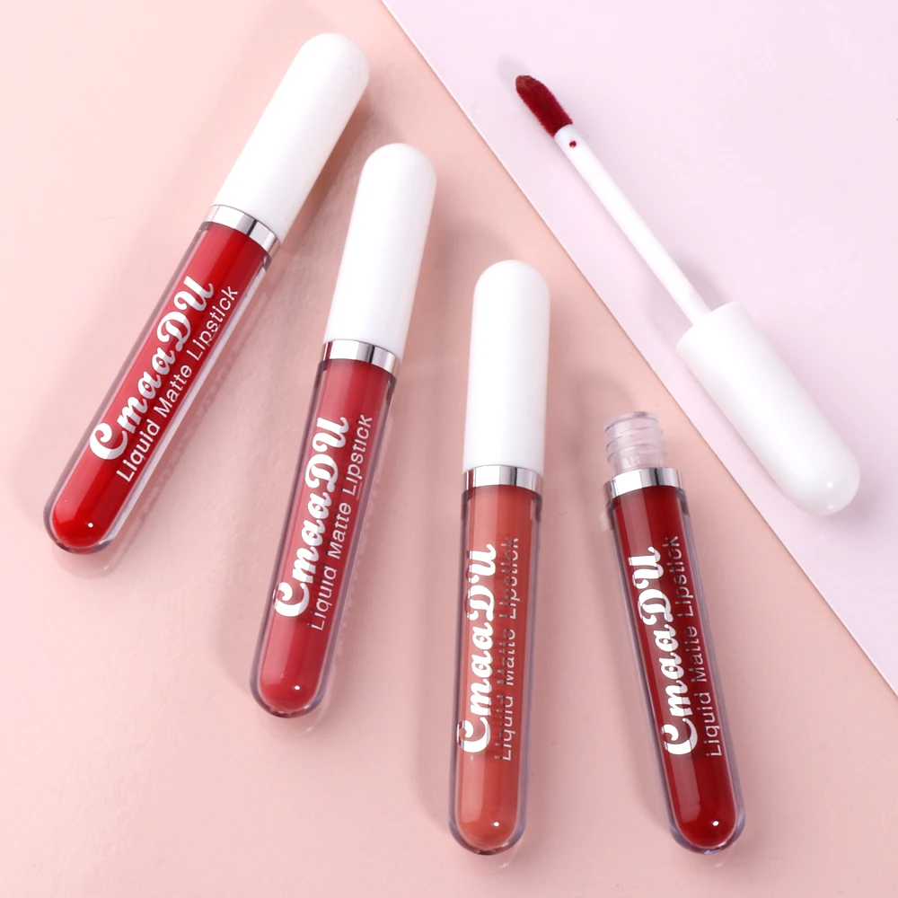 1pcs Matte Water Resistant Multi Color Liquid Lip Gloss Long Lasting Waterproof Velvet Sexy Red Lip Color For Women lip gloss
