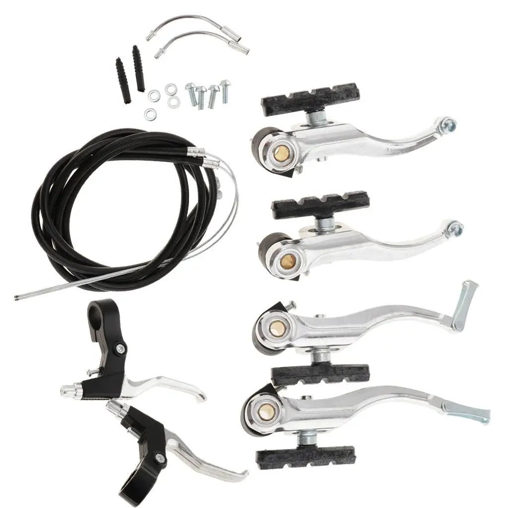 산악 자전거 합금 전방 및 후방 레버, 내부 케이블 호스 포함