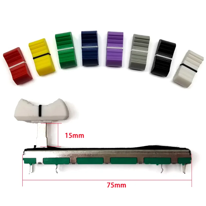 2Pcs Pioneer Potenziometro Scorrevole Push Rod B10K Pioneer Djm 400 500 600 Mixer Volume Push Rod Cappello A Otto Colori