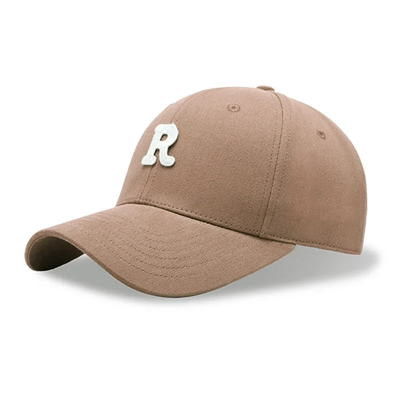 R Letter Baseball Cap Men Women Cotton Large Size Hat for Big Head 65-70cm 60-65cm 56-60CM 2
