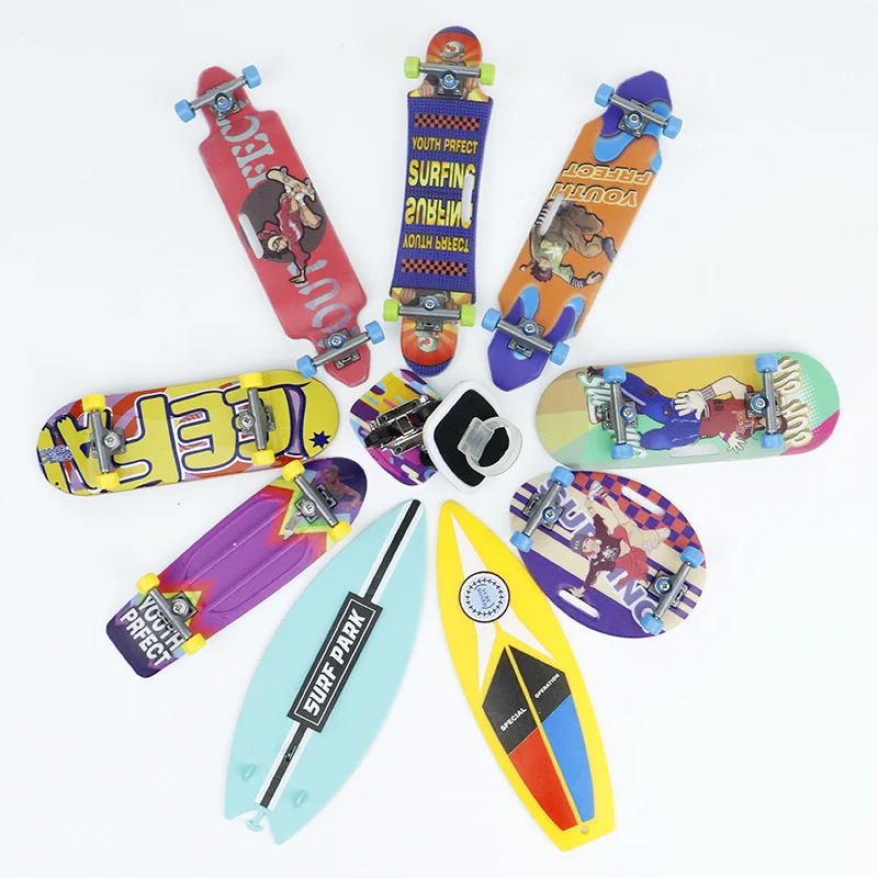 Hobbies: Novelty, Anti Pressure Finger Skateboarding Toys, Children's Mini Creative Finger Surfboard, Simulated Finger Skateboar - 3