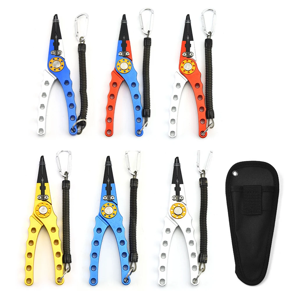 Fishing Pliers Aluminum Alloy Lure Plier Fishing Tools Line Cutter  Multifunctional Knot Scissors Hook Remover Fishing Equipment