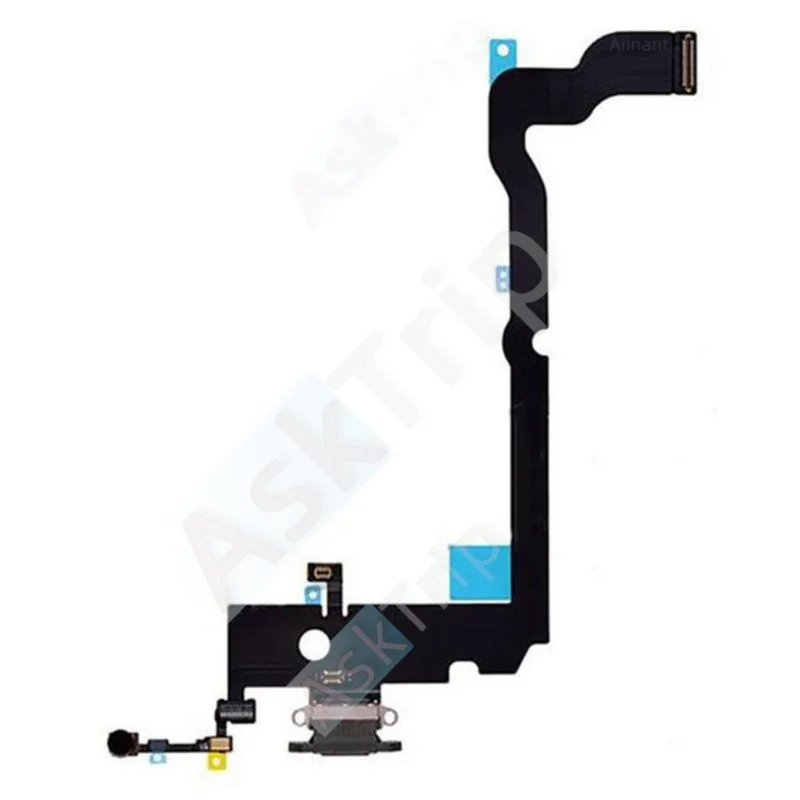 Aiinant 하단 충전 USB 날짜 도크 커넥터 마이크 충전기 플렉스 케이블, 아이폰 7 8 플러스 Xs 맥스 X XR 휴대폰 부품