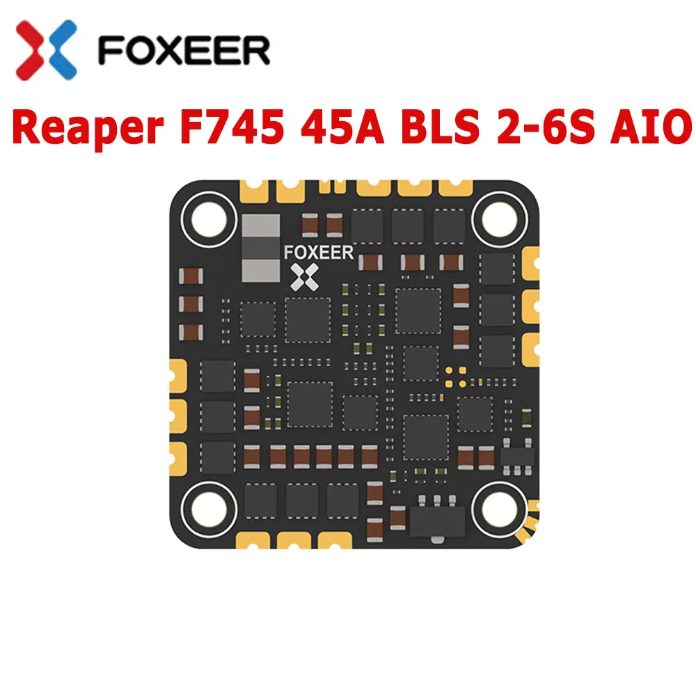 

Foxeer Reaper F745 4in1 45A BLHeli-S 2-6S AIO F7 Flight Controller STM32H745 MPU6000 BFOSD Support DJI VISTA VTX HD Camera