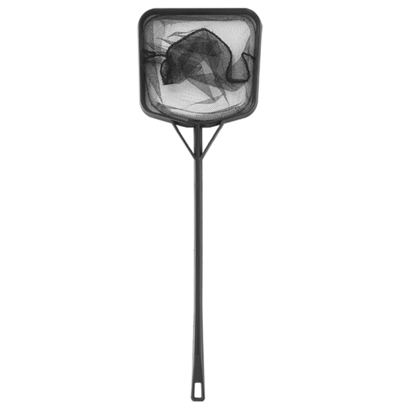 Aquarium Fish Net Portable Square Fishing Net with Long Handle Fish Tanks Aquariums Landing Net Fish for Float Item Cleanning Tool