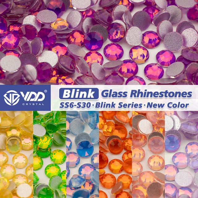 VDD SS4-SS30 New Blink-Color High Quality Glass Rhinestones Crystal Flatback Strass Stones For DIY Crafts Nail Art Decorations