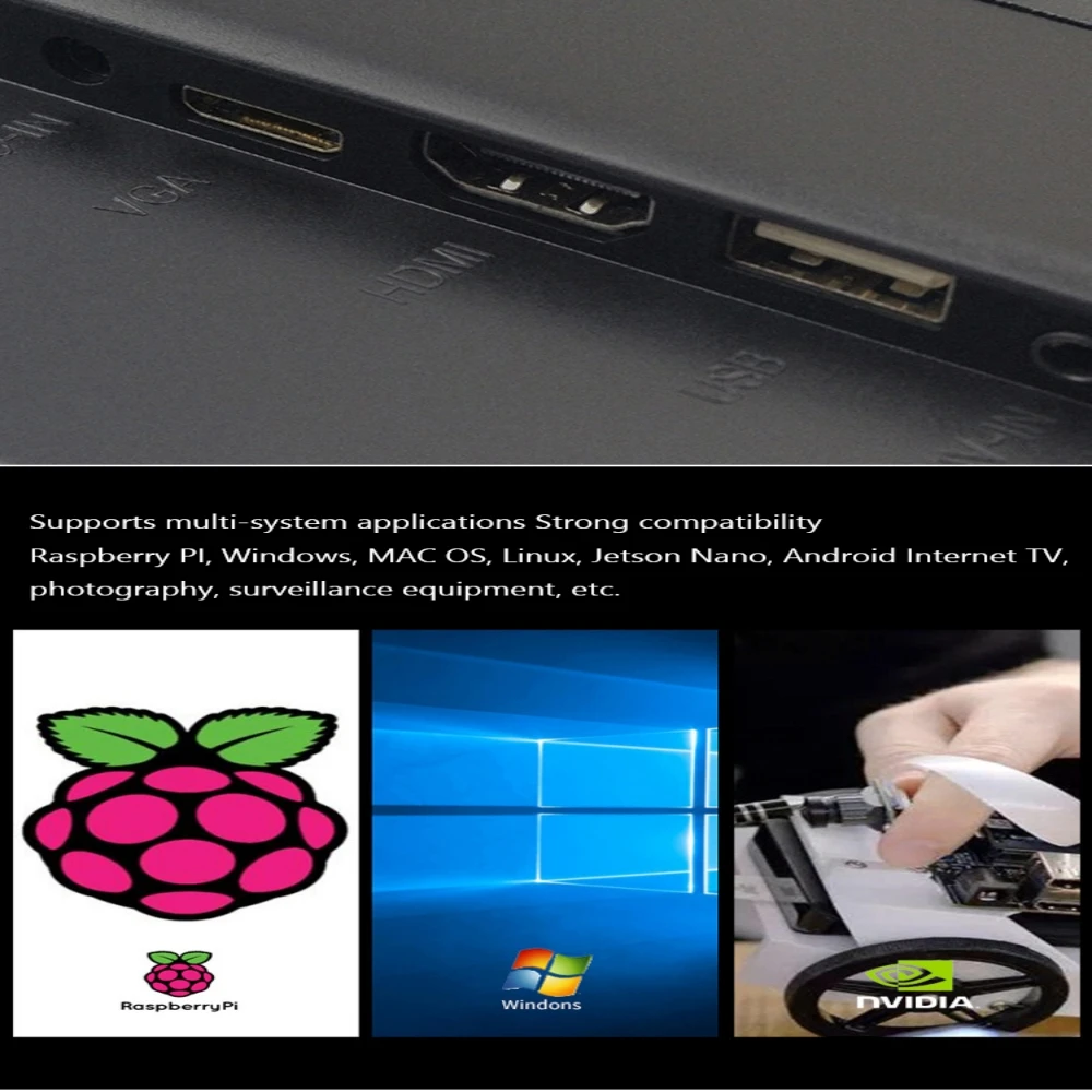 MSDONG ޴  ǻ , 7 ġ   LCD ũ, IPS USB HDMI ÷, 3b +, 4b/Windows