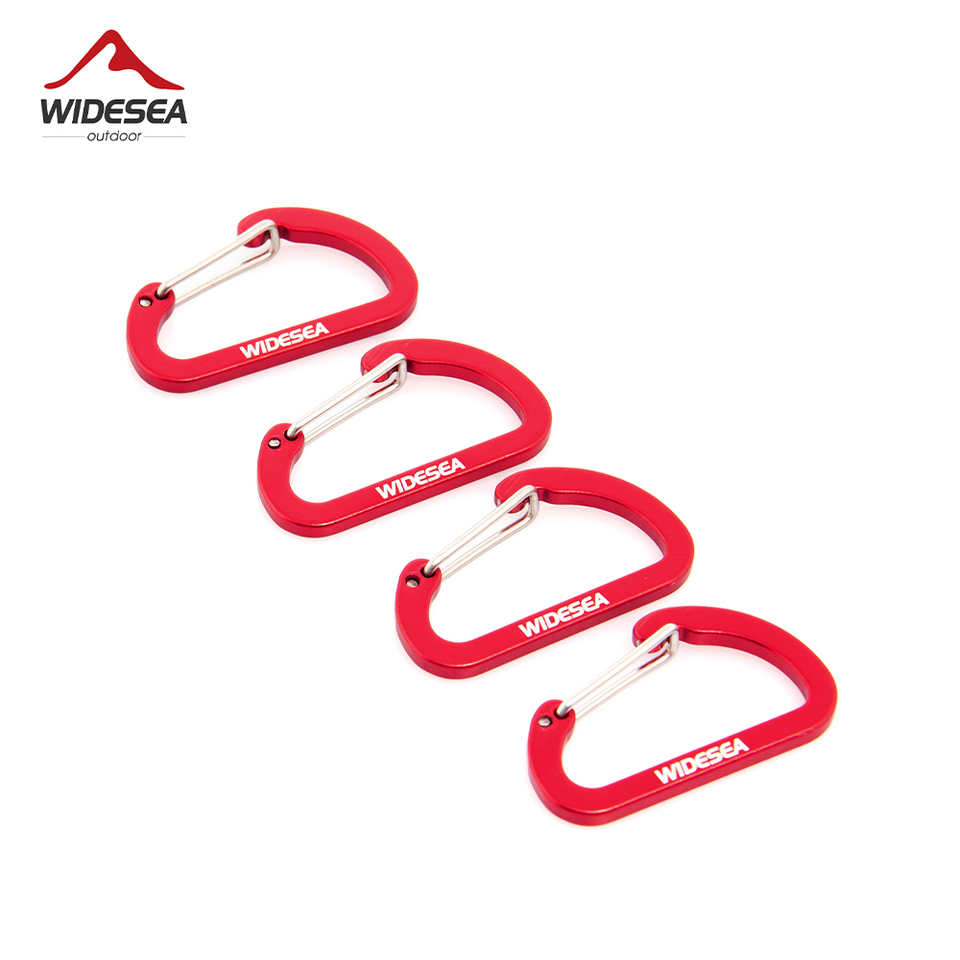 Widesea 4pcs Camping Hiking Mountaineering Buckle  Aluminium Alloy Cord Buckles Equipment Outdoor Tents Accessory