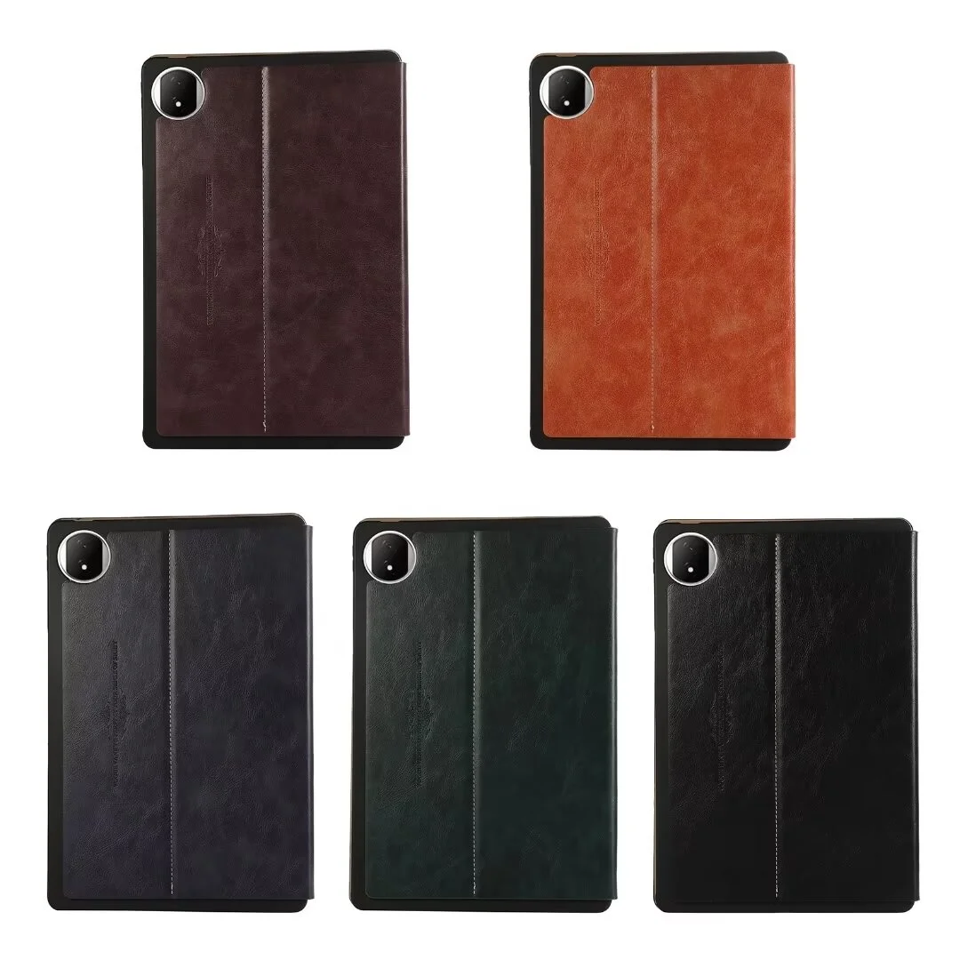 Luxurious PU Leather Shockproof Stand Cover with Card Pockets for Tablets - TPU Back띾