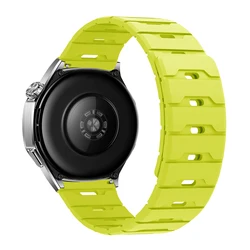 Magnetic Loop Silicone Strap - Available in Multiple Sizes - 20mm Universal band (Fluorescent Green)