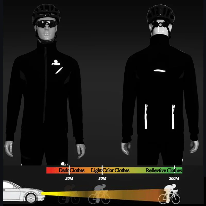Winter Fleece Thermal Cycling Jacket Coat Windproof Bicycle Clothing Autumn Outdoors Sport Cycling Camping Hiking Jacket