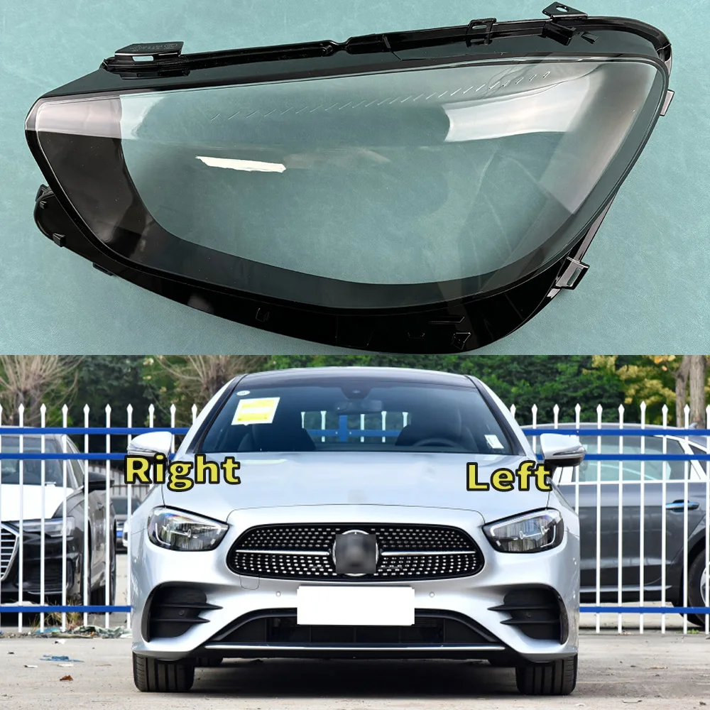 

For Mercedes-Benz E-Class W213 E260 E300 E350 2021 2022 2023 Car Front Headlight Cover Lampshade Lampcover Caps Headlamp Shell