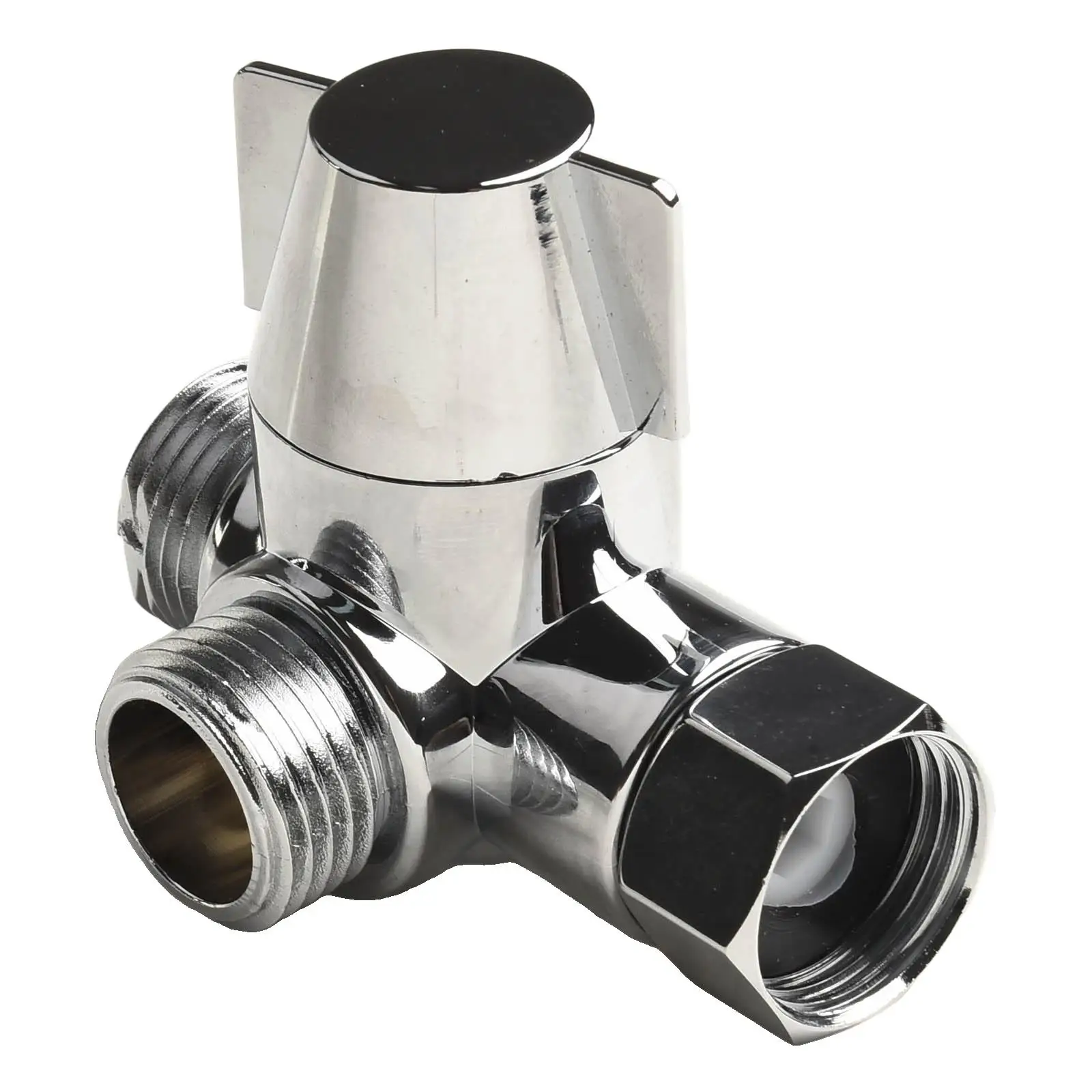 G1/2in 3 Way Diverter Valve T-Adapter Converter Shower Water Tap Connector Bathroom Faucet Water Separator ABS diverter valve shower head diverter valve t adapter valve