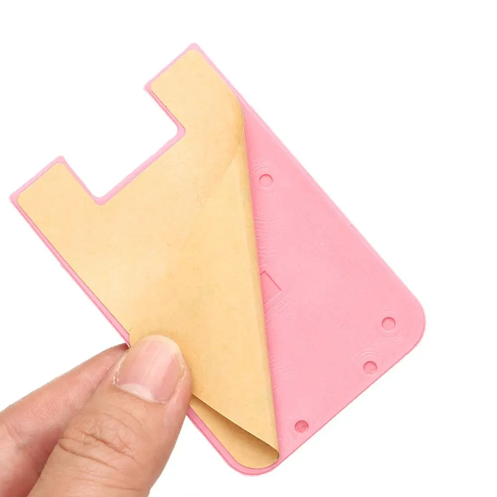 New Design Self-Adhesive Credit Card Holder Women Men Fashion Cell Phone Back Pocket Slim ID Card Case Sticker Wallet 4