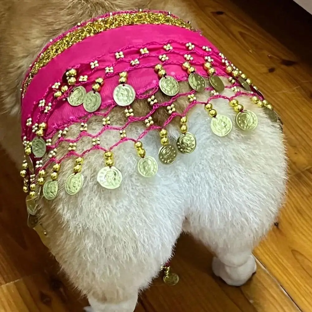 Dog Costume Set Dog Booty Shake Dance Booty Towel Decoration Pet Clothes Hip Wrap Pet Dance Scarf Belt Dancing Skirts Clothes Belly