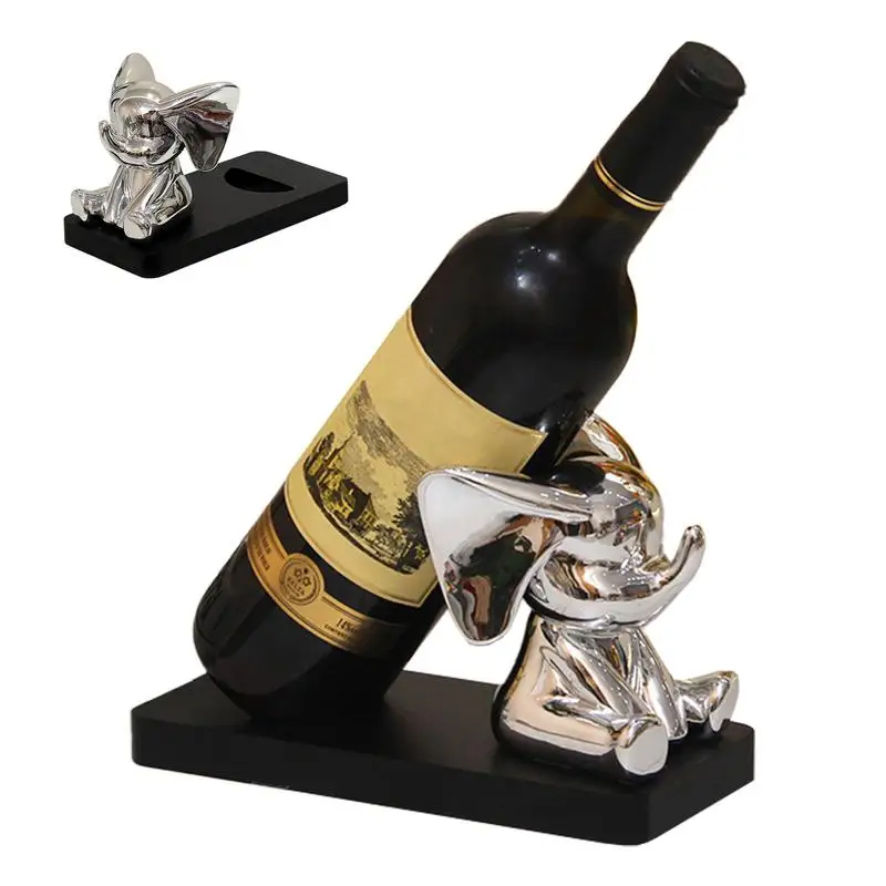 

Держатель для винной бутылки, украшение в виде слона, декоративная подставка в виде слона, Настольный держатель для винной бутылки для кухни