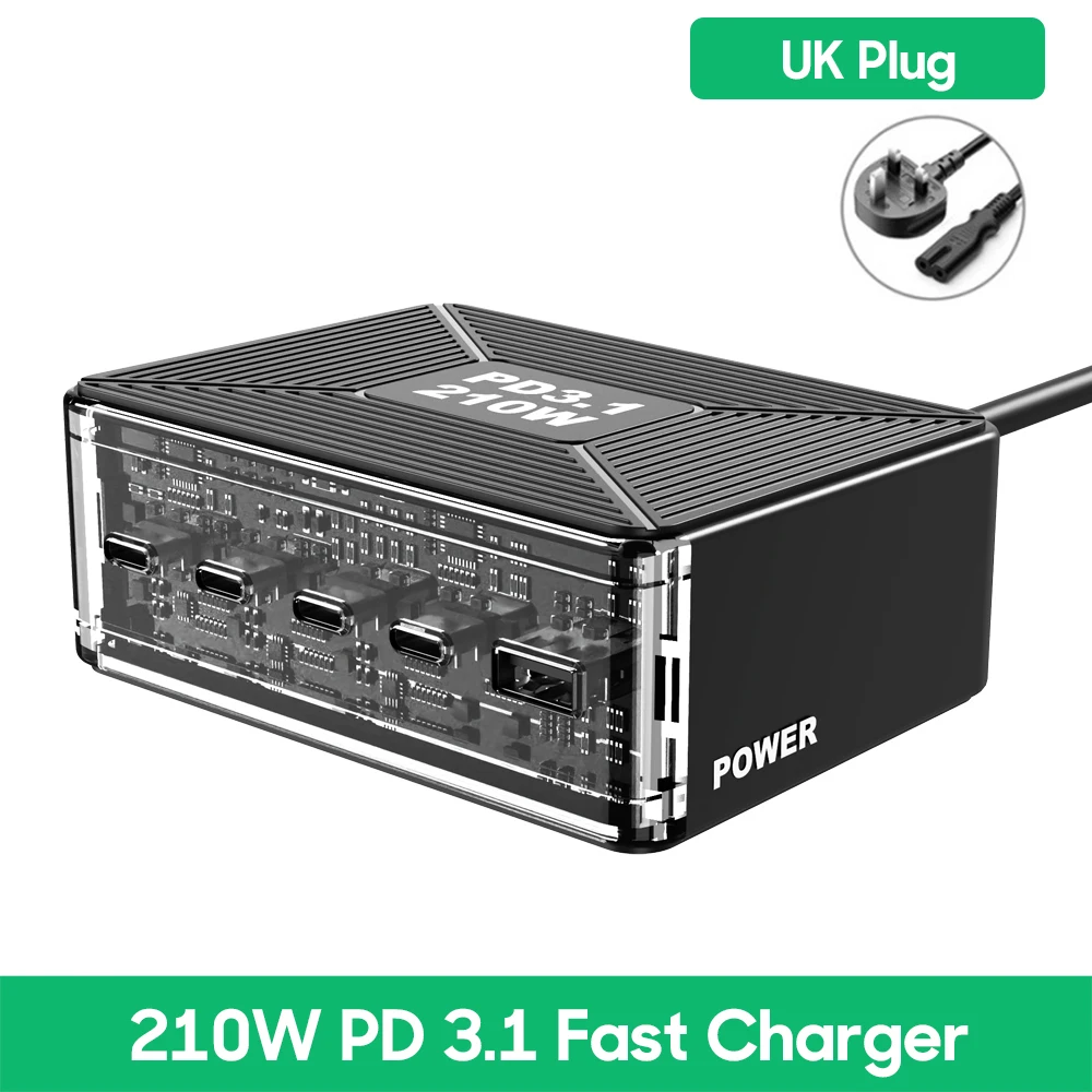 ตัวเลือกสินค้า อะแดปเตอร์ชาร์จ USB-C 1200W ชาร์จเร็ว สำหรับแล็ปท็อปและมือถือ
