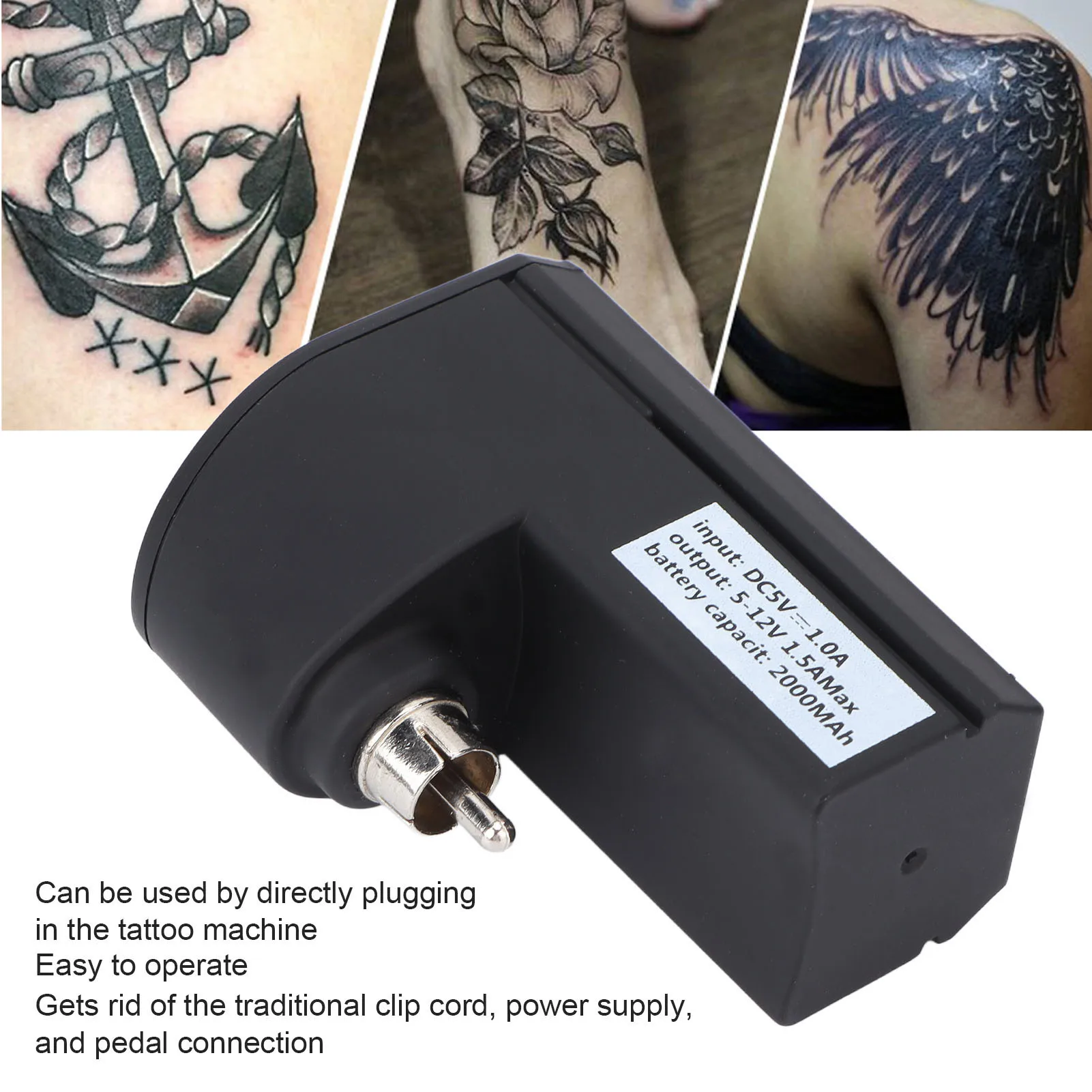 Tattoo Power Supply Tattoo Battery Pack Bend Tattoo Power Supply Cordless Tattoo Power Supply LCD Machine Battery LCD Battery Cordless