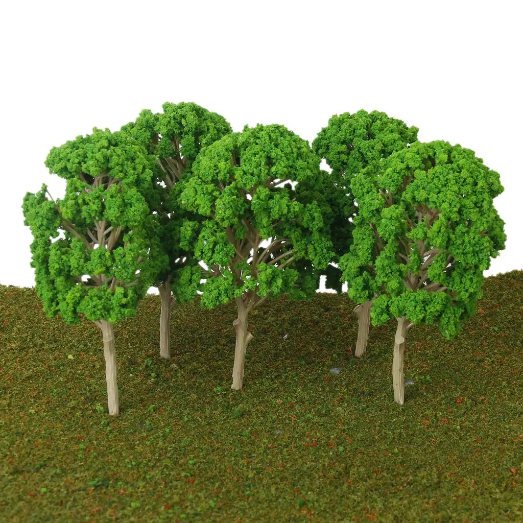 MagiDeal 5Pcs/Lot Train Model Trees for Street Railway Railroad Landscape Park Garden Classroom Decor Building Models Layout