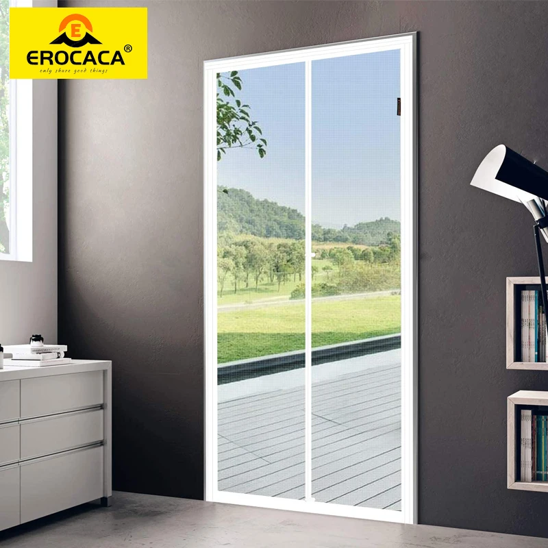 EROCACA 마그네틱 스크린 문짝 커튼, 모기장 파리 곤충 스크린 메쉬, 자동 닫힘, 사용자 정의 크기, 쉬운 설치 