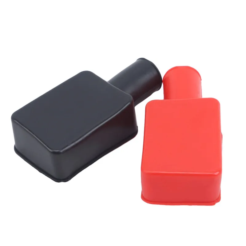 2pcs Car Battery Terminal Covers Positive Negative Top Post Cap Protection Insulate Case Battery Wire Connectors Rubber Caps battery terminal cover