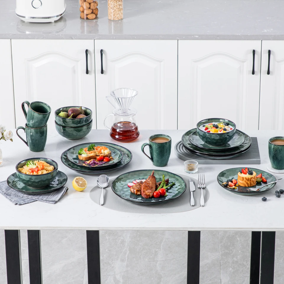 Vancasso Starry Green Glaze Dinnerware Set