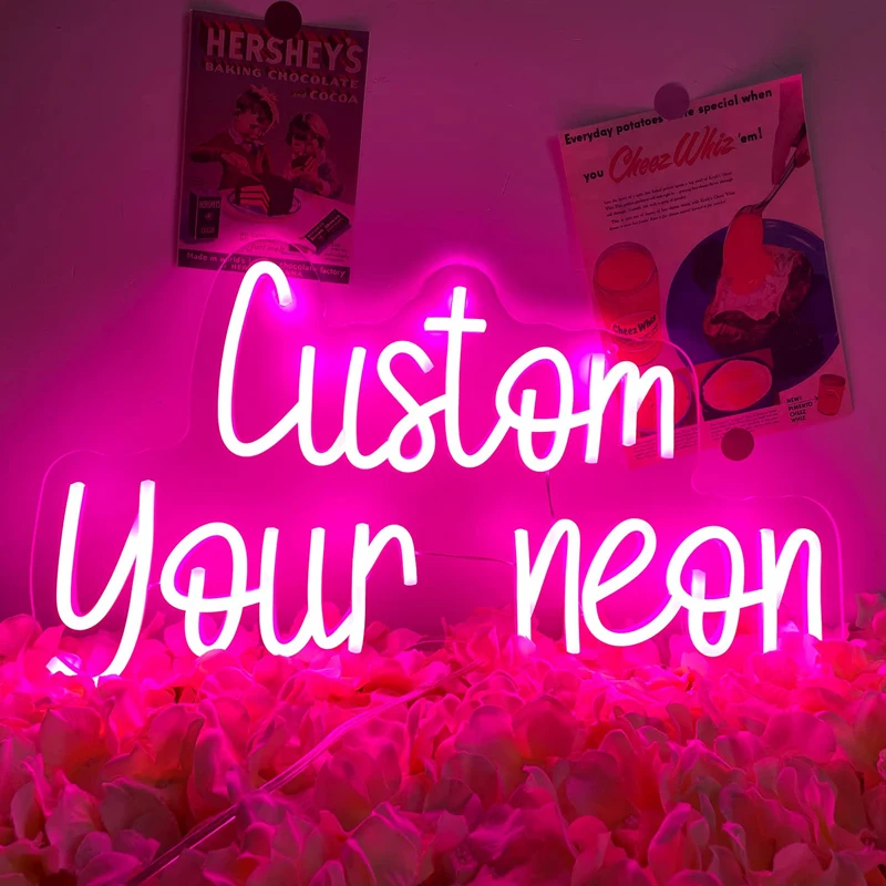 

Custom Led Neon Night Lights Sign for Room Bedroom Decor Wall Decoration with Dimminng Plug Powered