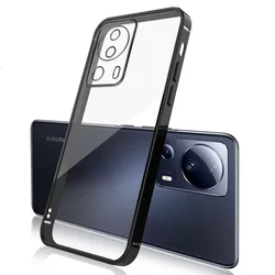 Elegant Plating Clear Silicone Shockproof Bumper Case for Xiaomi CIVI2 (Black)