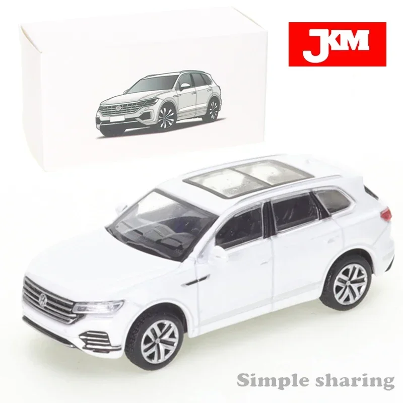 

JKM1:64 Volkswagen Touareg SUV белый сплав литая модель автомобиля металлический Литая машина игрушки для детей коллекционные