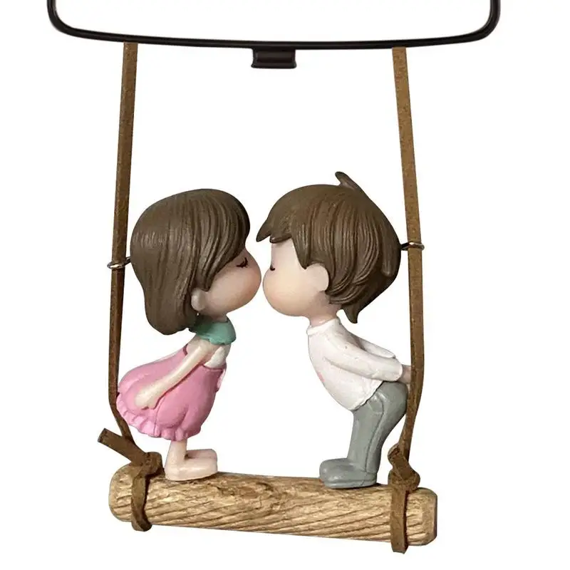 

Swinging Ornaments For Car Mirror Rearview Mirror Creative Lovers Ornament With Lanyard Car Interior Decors For Keychains