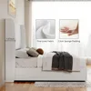 Queen Size Bed Frame Lift Up Storage Beds Linen Beds Frames with Hydraulic Storage/Wingback Headboard, Queen Bed Frame 3