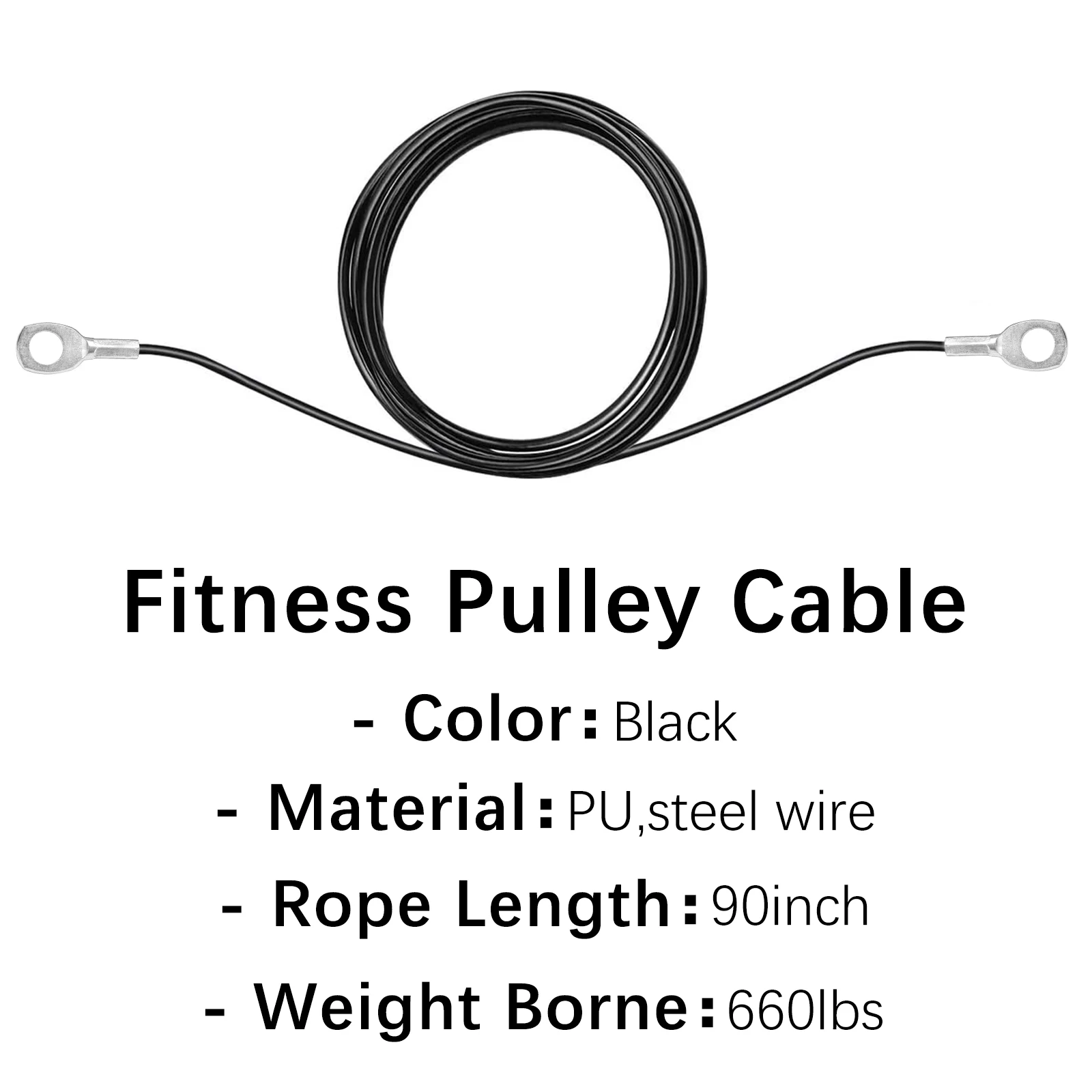 Fitness Pulley Cable High-Strength Durable Steel Wire For Home Gym Equipment Perfect Replacement For Powerhouse Gym