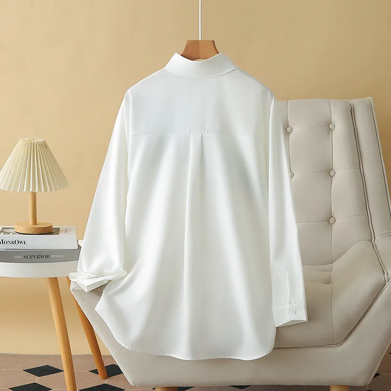 Women's Vintage Print Shirt, Hong Kong Style Print Blouse, Plus Size, Autumn, 8262