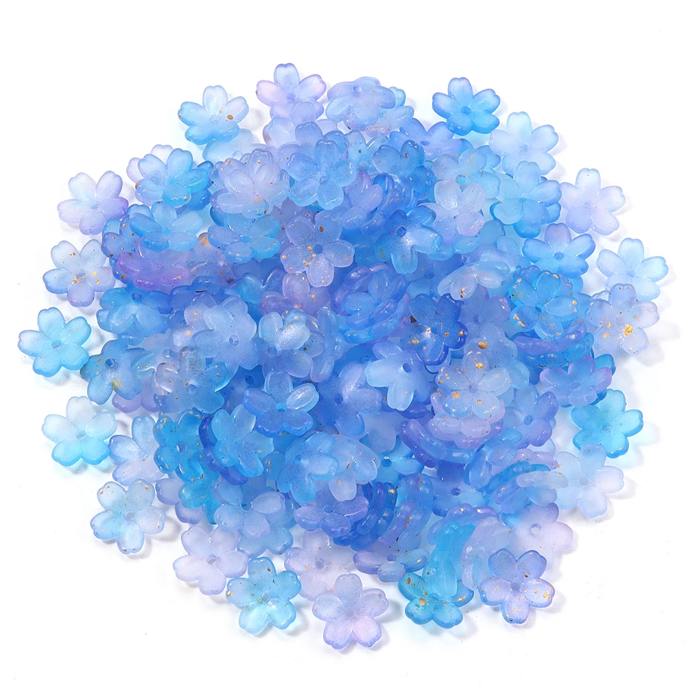 Vibrant 11mm Multi-Colored Acrylic Flower Beads - 200pcs Set