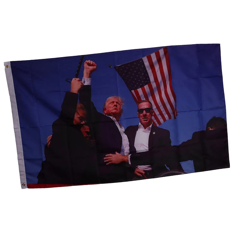 Trump Flags Trump Fight Outdoor Flags 3x5 Feet President Flag Flag For Outdoor Yard Roofs Garden