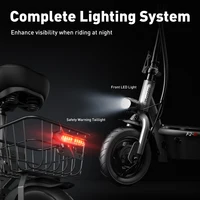 Scooter F2 Scooter électrique 500W 7.8Ah trottinette électrique 30km portée 30 km/h e-scooter avec panier Scooter pliable pour les déplacements quotidiens 3