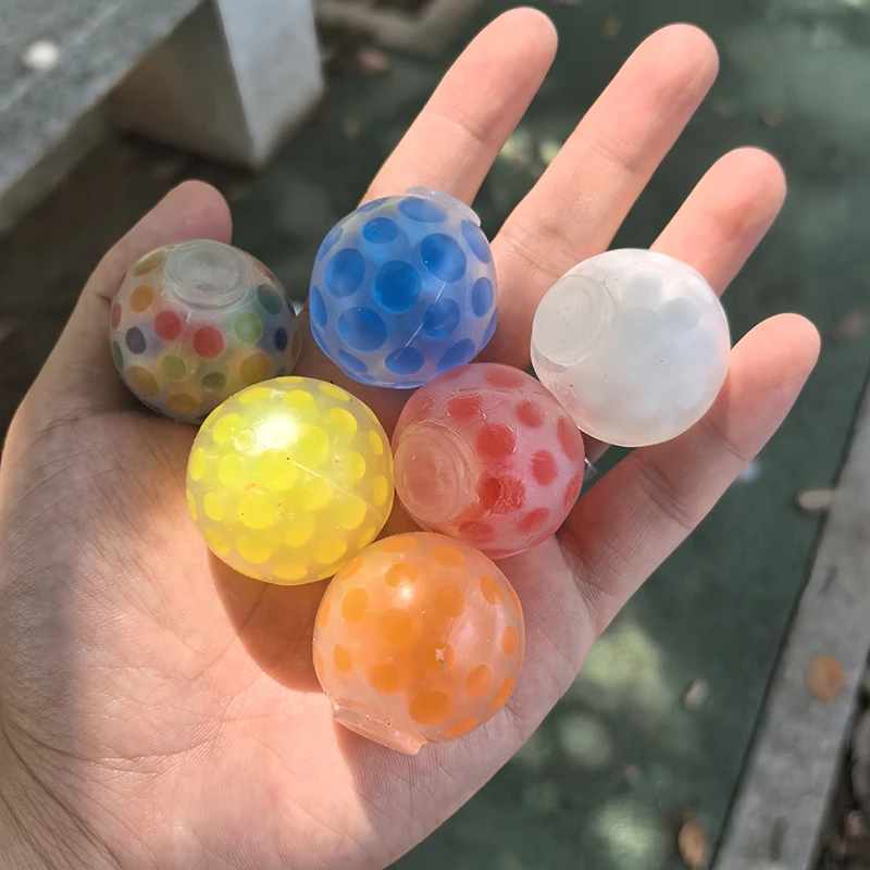 5/10/20pcs 3.5cm Squeeze Ball Soft Rubber Grape Ball Stress Relief Sensory Toy Kids Birthday Party Favors Pinata Filler Gifts
