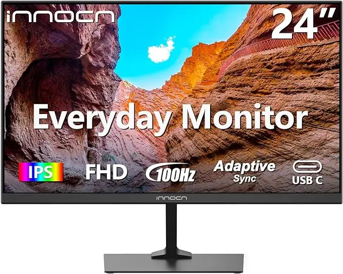 새로운 INNOCN 24D1F 24/27인치 모니터 100Hz 1080P 디스플레이 타입-C 15W 고속 리프레시율 게이밍 IPS 스크린 작업 모니터