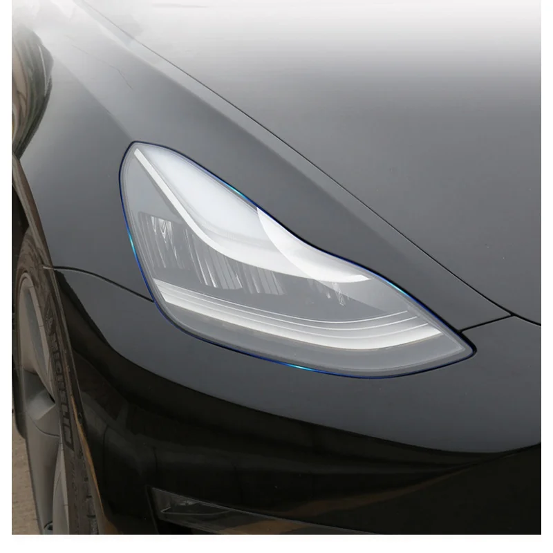 Front Headlamp Car Styling Sticker For Tesla Model Xsy 3 Headlamps Tpu